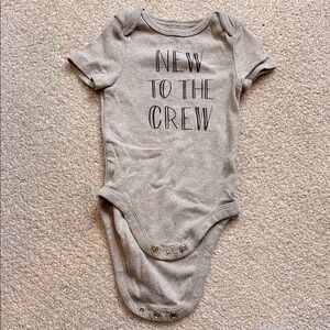 Cloud Island Gray Bodysuit New to the Crew